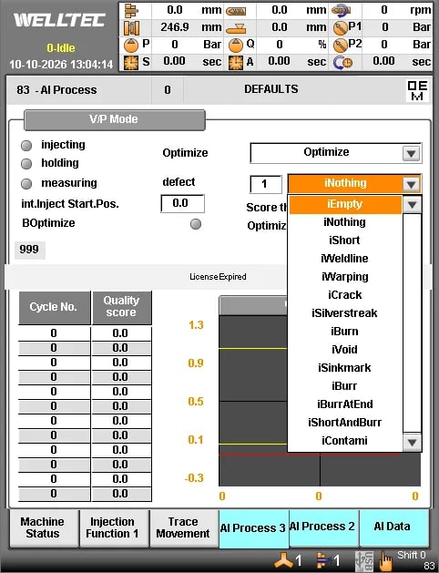 AI Process Parameter Setting Interface